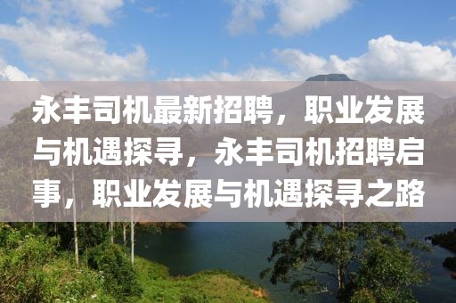 永豐司機(jī)最新招聘，職業(yè)發(fā)展與機(jī)遇探尋，永豐司機(jī)招聘啟事，職業(yè)發(fā)展與機(jī)遇探尋之路