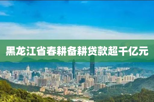 黑龍江省春耕備耕貸款超千億元