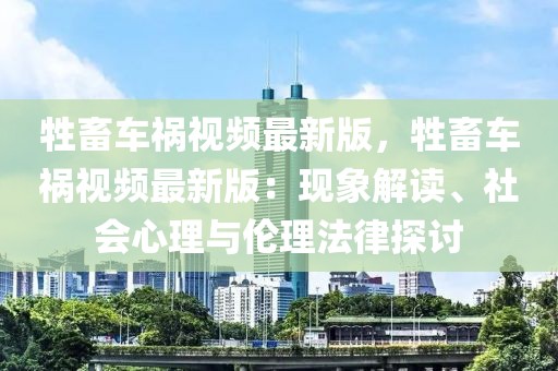 牲畜車禍視頻最新版，牲畜車禍視頻最新版：現象解讀、社會心理與倫理法律探討