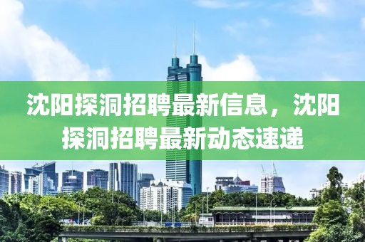 沈陽探洞招聘最新信息，沈陽探洞招聘最新動(dòng)態(tài)速遞
