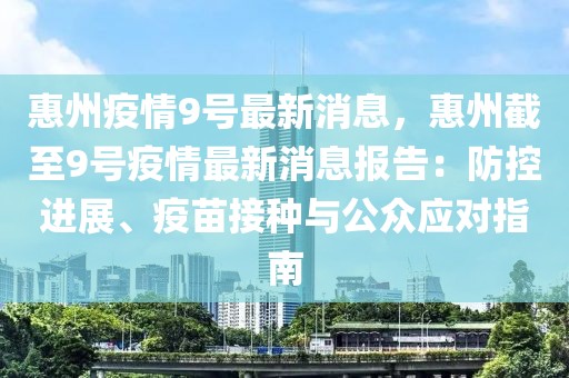 惠州疫情9號最新消息，惠州截至9號疫情最新消息報告：防控進展、疫苗接種與公眾應對指南