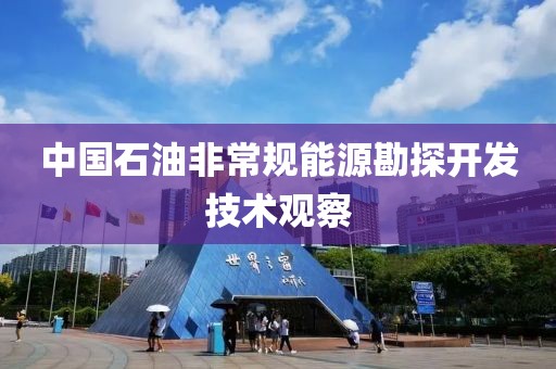 中國石油非常規(guī)能源勘探開發(fā)技術(shù)觀察