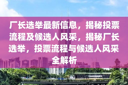 廠長選舉最新信息，揭秘投票流程及候選人風采，揭秘廠長選舉，投票流程與候選人風采全解析