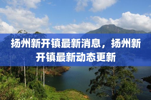 揚州新開鎮(zhèn)最新消息，揚州新開鎮(zhèn)最新動態(tài)更新