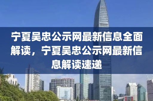 寧夏吳忠公示網(wǎng)最新信息全面解讀，寧夏吳忠公示網(wǎng)最新信息解讀速遞