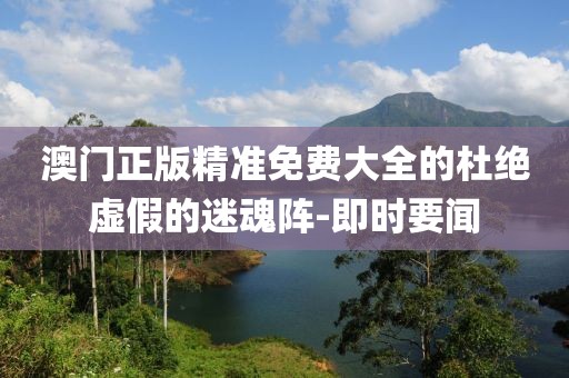 澳門正版精準(zhǔn)免費(fèi)大全的杜絕虛假的迷魂陣-即時要聞