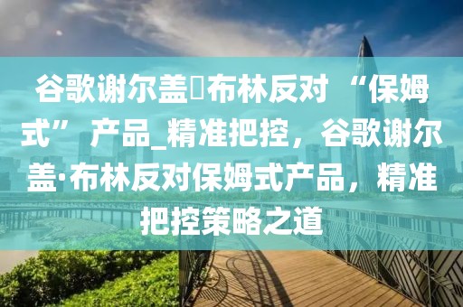 谷歌謝爾蓋?布林反對 “保姆式” 產品_精準把控，谷歌謝爾蓋·布林反對保姆式產品，精準把控策略之道