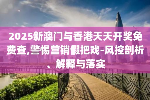 2025新澳門與香港天天開獎免費查,警惕營銷假把戲-風控剖析、解釋與落實