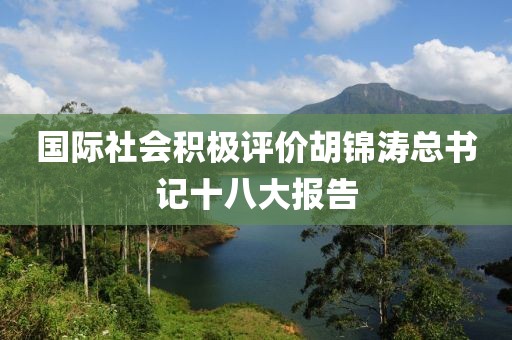 國(guó)際社會(huì)積極評(píng)價(jià)胡錦濤總書記十八大報(bào)告