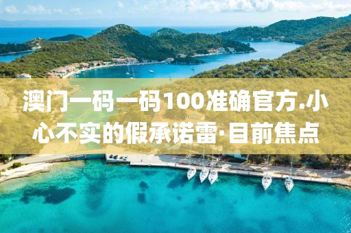 澳門一碼一碼100準確官方.小心不實的假承諾雷·目前焦點