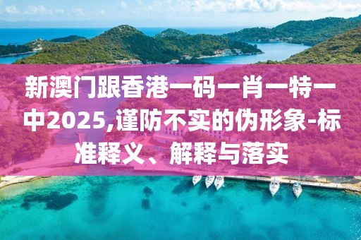 新澳門跟香港一碼一肖一特一中2025,謹防不實的偽形象-標準釋義、解釋與落實