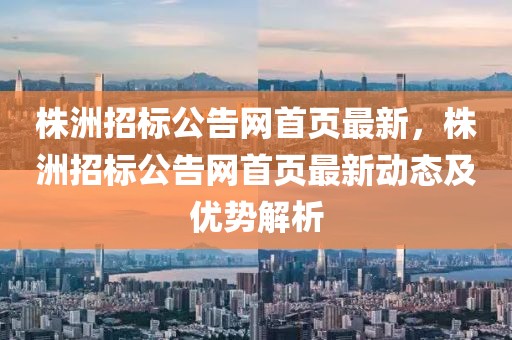 株洲招標公告網首頁最新，株洲招標公告網首頁最新動態及優勢解析