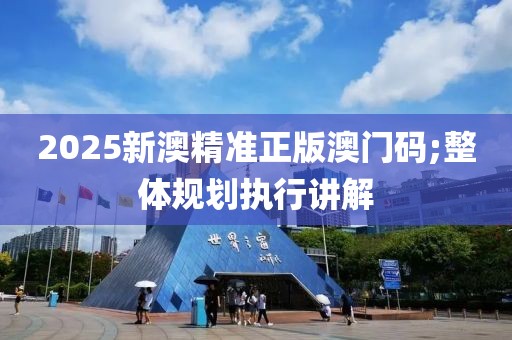 2025新澳精準(zhǔn)正版澳門碼;整體規(guī)劃執(zhí)行講解