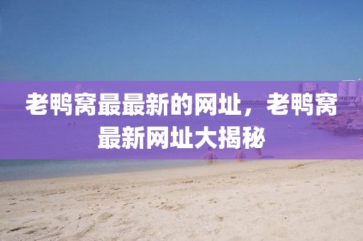 老鴨窩最最新的網(wǎng)址，老鴨窩最新網(wǎng)址大揭秘