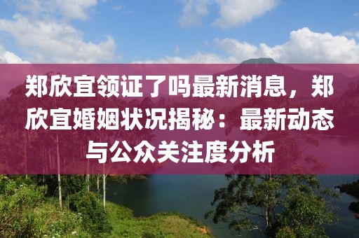 鄭欣宜領(lǐng)證了嗎最新消息，鄭欣宜婚姻狀況揭秘：最新動態(tài)與公眾關(guān)注度分析