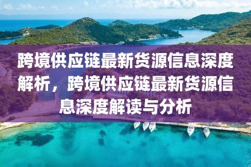 跨境供應(yīng)鏈最新貨源信息深度解析，跨境供應(yīng)鏈最新貨源信息深度解讀與分析