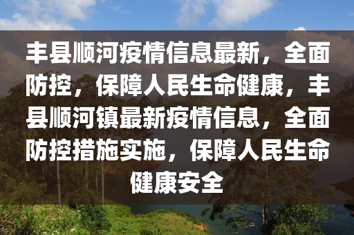 豐縣順河疫情信息最新，全面防控，保障人民生命健康，豐縣順河鎮最新疫情信息，全面防控措施實施，保障人民生命健康安全