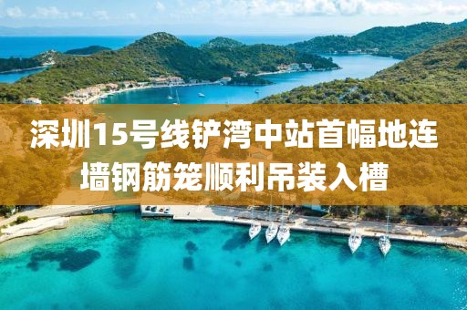 深圳15號線鏟灣中站首幅地連墻鋼筋籠順利吊裝入槽