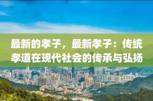 最新的孝子，最新孝子：傳統孝道在現代社會的傳承與弘揚