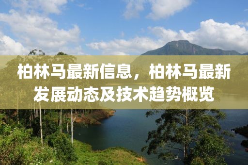 柏林馬最新信息，柏林馬最新發(fā)展動(dòng)態(tài)及技術(shù)趨勢(shì)概覽