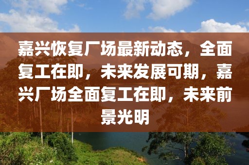 嘉興恢復廠場最新動態，全面復工在即，未來發展可期，嘉興廠場全面復工在即，未來前景光明