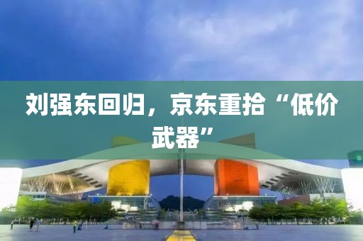 劉強東回歸，京東重拾“低價武器”