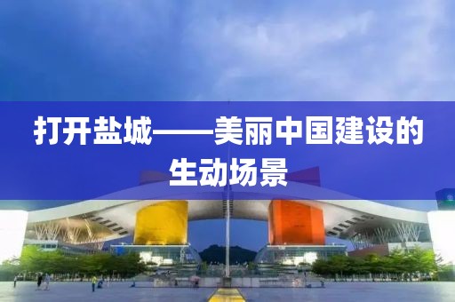 打開鹽城——美麗中國建設的生動場景