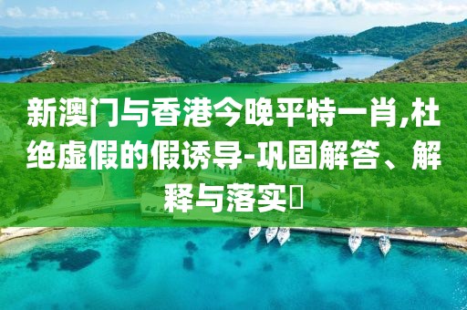 新澳門與香港今晚平特一肖,杜絕虛假的假誘導-鞏固解答、解釋與落實?