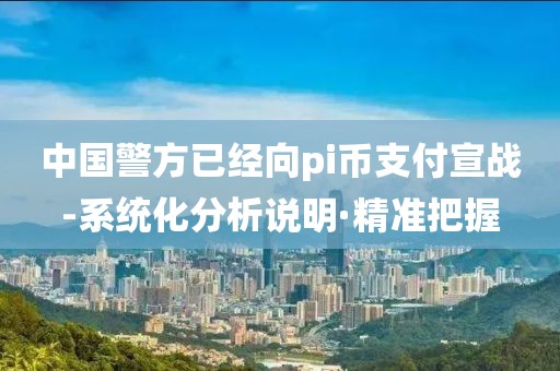 中國(guó)警方已經(jīng)向pi幣支付宣戰(zhàn)-系統(tǒng)化分析說(shuō)明·精準(zhǔn)把握