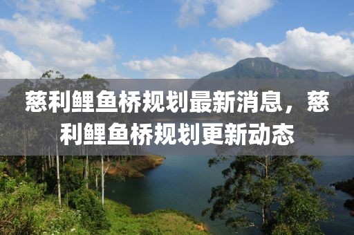 慈利鯉魚橋規(guī)劃最新消息，慈利鯉魚橋規(guī)劃更新動(dòng)態(tài)