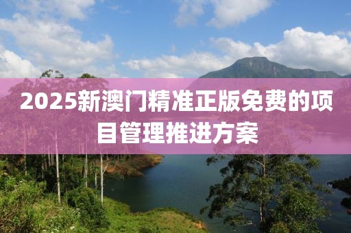2025新澳門精準(zhǔn)正版免費(fèi)的項(xiàng)目管理推進(jìn)方案