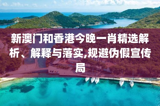 新澳門和香港今晚一肖精選解析、解釋與落實,規(guī)避偽假宣傳局