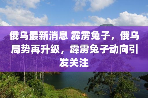 俄烏最新消息 霹靂兔子，俄烏局勢再升級，霹靂兔子動向引發關注