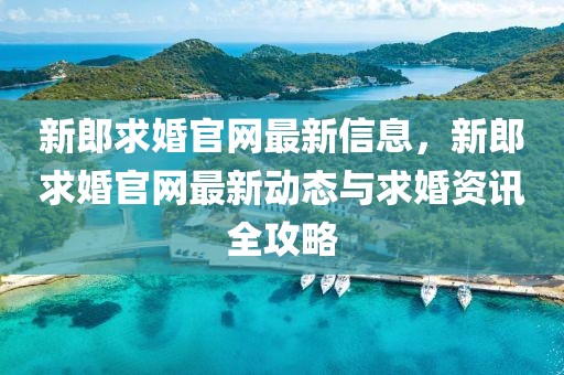 新郎求婚官網最新信息，新郎求婚官網最新動態與求婚資訊全攻略