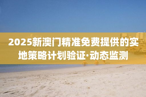 2025新澳門精準免費提供的實地策略計劃驗證·動態監測