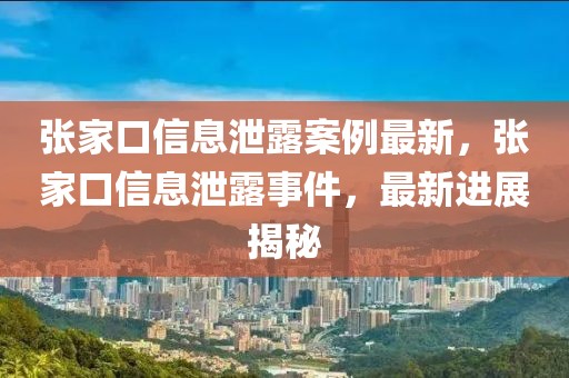 張家口信息泄露案例最新，張家口信息泄露事件，最新進(jìn)展揭秘