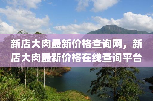 新店大肉最新價格查詢網(wǎng)，新店大肉最新價格在線查詢平臺