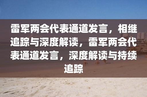 雷軍兩會代表通道發(fā)言，相繼追蹤與深度解讀，雷軍兩會代表通道發(fā)言，深度解讀與持續(xù)追蹤