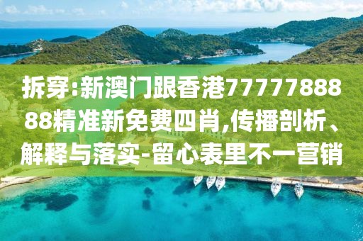 拆穿:新澳門跟香港7777788888精準(zhǔn)新免費(fèi)四肖,傳播剖析、解釋與落實(shí)-留心表里不一營(yíng)銷