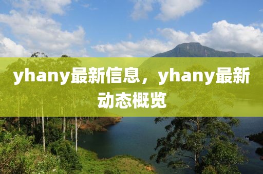 yhany最新信息，yhany最新動(dòng)態(tài)概覽