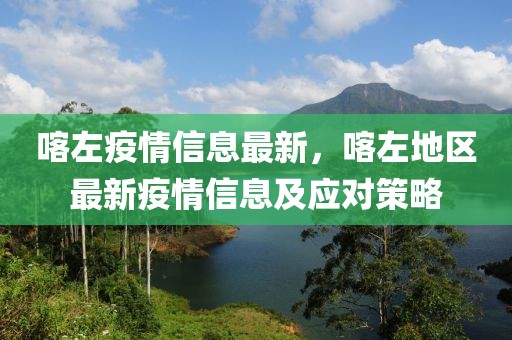 喀左疫情信息最新，喀左地區(qū)最新疫情信息及應(yīng)對策略