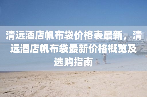 清遠酒店帆布袋價格表最新，清遠酒店帆布袋最新價格概覽及選購指南