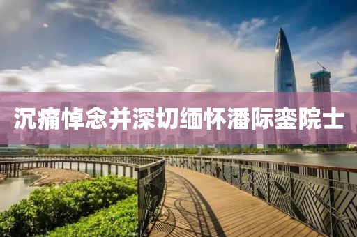沉痛悼念并深切緬懷潘際鑾院士