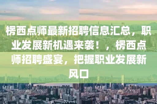 楞西點師最新招聘信息匯總，職業發展新機遇來襲！，楞西點師招聘盛宴，把握職業發展新風口